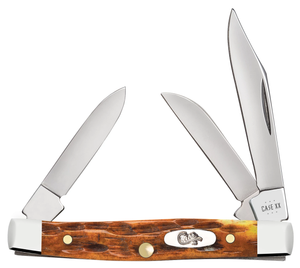 W.R. Case XX Knives Small Stockman Jigged Harvest Orange Bone 66695 Stainless Pocket Knife