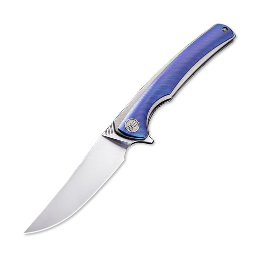 WE Knife Co., Ltd™ Liner Lock WE704B Blue & Gray 6AL4V Titanium Bohler M390 Stainless Steel Pocket Knife