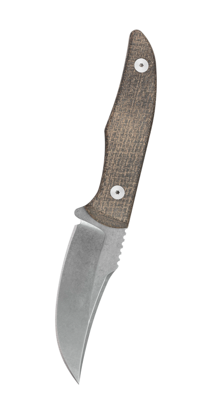 W.R. Case XX Knives CT1 Hunter 76935 OD Green Burlap Micarta Stonewashed Nitro-V Stainless Steel Fixed Blade