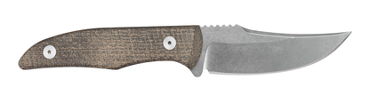 W.R. Case XX Knives CT1 Hunter 76935 OD Green Burlap Micarta Stonewashed Nitro-V Stainless Steel Fixed Blade