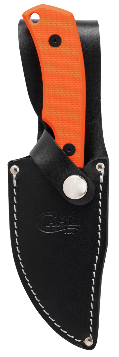 W.R. Case XX Knives CT3 Hunter 76937 Textured Orange G-10 Black 1095 Carbon Steel Fixed Blade