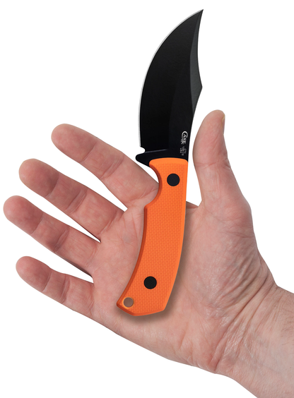 W.R. Case XX Knives CT3 Hunter 76937 Textured Orange G-10 Black 1095 Carbon Steel Fixed Blade