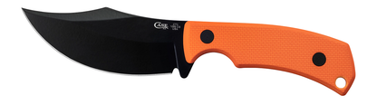 W.R. Case XX Knives CT3 Hunter 76937 Textured Orange G-10 Black 1095 Carbon Steel Fixed Blade