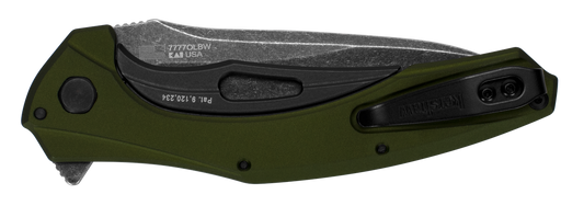 Kershaw Knives™ B-Knuckle Sub-Frame Lock 7777OLBW 6061-T6 Aluminum Sandvik 14C28N Stainless Steel Pocket Knife