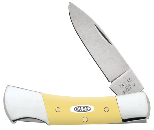 W.R. Case XX Knives Lockback Smooth Yellow Synthetic 81089 Stainless Pocket Knife