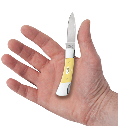 W.R. Case XX Knives Lockback Smooth Yellow Synthetic 81089 Stainless Pocket Knife