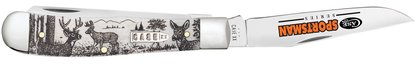 W.R. Case XX Knives Trapper Deer Sportsman Natural Bone 81220 Stainless Pocket Knife