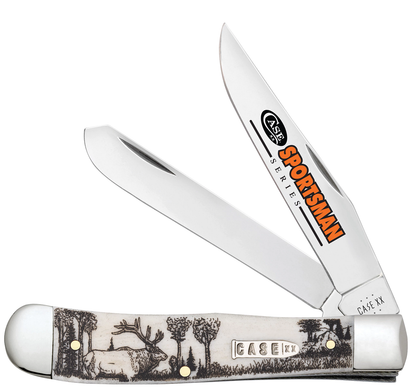 Case XX™ Knives Trapper Elk Sportsman Natural Bone 81222 Stainless Pocket Knife