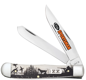 W.R. Case XX Knives Trapper Bird Dog Sportsman Natural Bone 81224 Stainless Pocket Knife