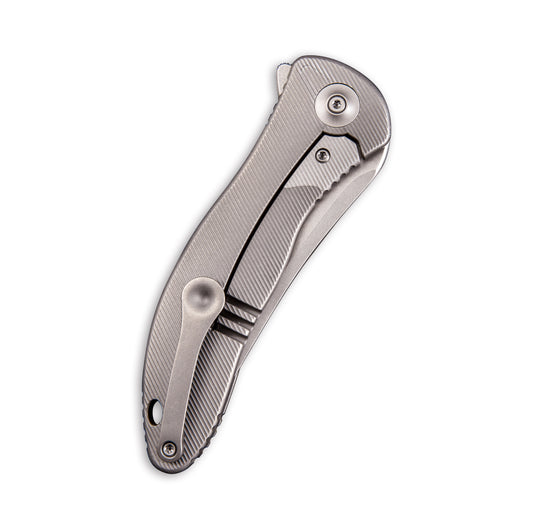 WE Knife Co., Ltd™ Synergy2 Frame Lock WE912C Gray 6AL4V Titanium Bohler M390 Stainless Steel Pocket Knife