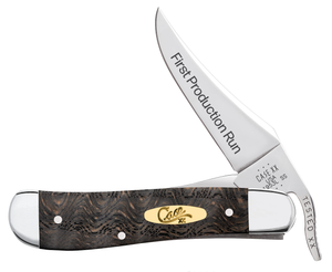 W.R. Case XX Knives First Run Russlock Black Curly Oak Wood 94002 Stainless 1/250 Pocket Knife
