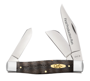 W.R. Case XX Knives First Run Large Stockman Black Curly Oak 94004 Stainless 1/250 Pocket Knife