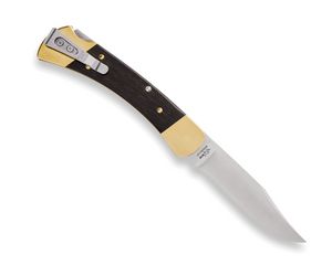 Buck 110 Slim Heritage Elite Folding Hunter 0110BRS19-B Brass Hardwood & Magnacut Stainless Steel Pocket Knife