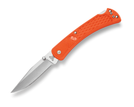 Buck 110 Slim Select Folding Hunter 0110ORS2-B Blaze Orange GFN & 420HC Stainless Steel Pocket Knife