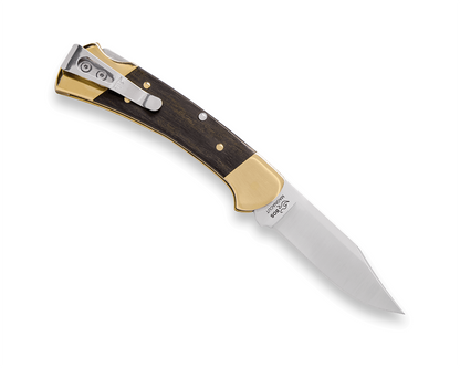 Buck 112 Slim Heritage Elite Lockback 0112BRS19-B Brass Hardwood & Magnacut Stainless Steel Pocket Knife