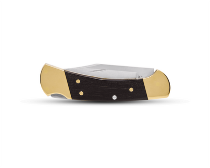 Buck 112 Slim Heritage Elite Lockback 0112BRS19-B Brass Hardwood & Magnacut Stainless Steel Pocket Knife