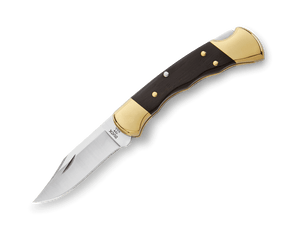 Buck 112 Ranger Lockback 0112BRSFG-B Ebony Hardwood & 420HC Stainless Steel Pocket Knife