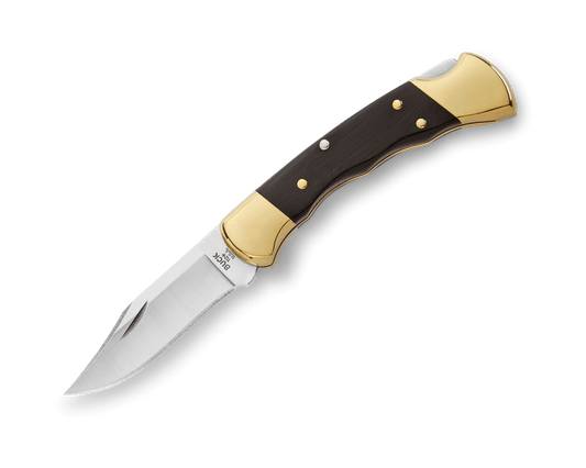 Buck 112 Ranger Lockback 0112BRSFG-B Ebony Hardwood 420HC Steel