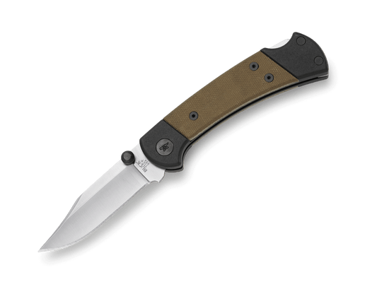 Buck 112 Ranger Sport 0112GRS5-B Green Micarta Aluminum Pocket Knife