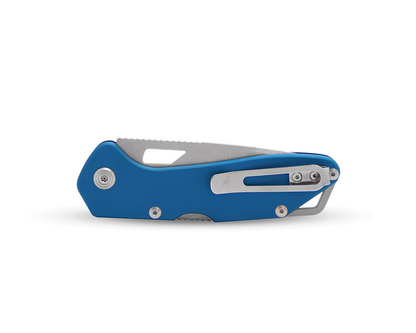 Buck Mustang Lockback 0724BLS Blue Aluminum & 420HC Stainless Steel Pocket Knife