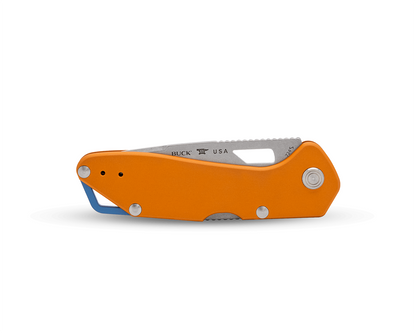 Buck Mustang Lockback 0724ORS Orange Aluminum & 420HC Stainless Steel Pocket Knife