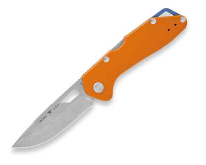 Buck Mustang Lockback 0724ORS Orange Aluminum & 420HC Stainless Steel Pocket Knife