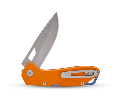 Buck Mustang Lockback 0724ORS Orange Aluminum & 420HC Stainless Steel Pocket Knife