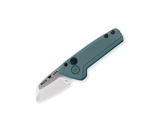 Buck Mini Deploy Auto 0839BLS-B Blue Cerakote Aluminum & 154CM Stainless Steel Pocket Knife