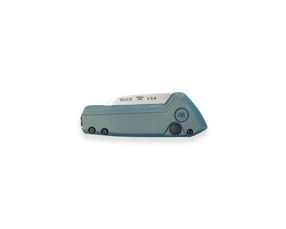 Buck Mini Deploy Auto 0839BLS-B Blue Cerakote Aluminum & 154CM Stainless Steel Pocket Knife