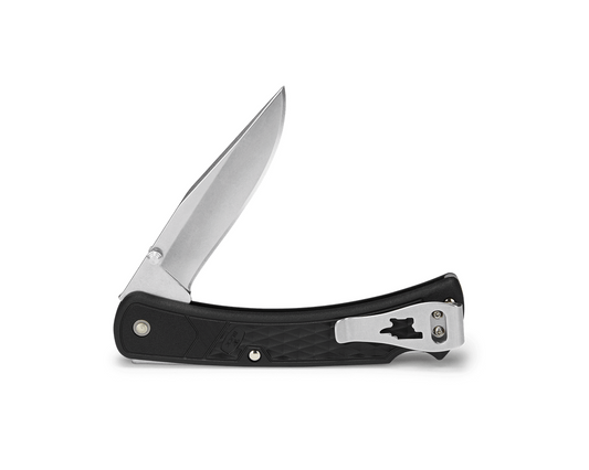 Buck 110 Slim Select Folding Hunter 0110BKS1-B Black GFN & 420HC Stainless Steel Pocket Knife