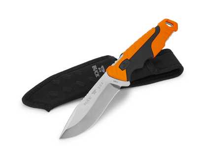 Buck Large Pursuit Fixed Blade 0656ORS-B Orange & Black GFN & S35VN Stainless Steel
