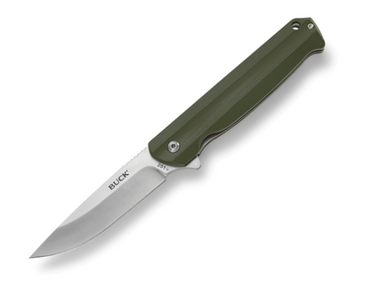 Buck Langford Liner Lock 0251GRS-B OD Green G10 & 7Cr17MoV Stainless Steel Pocket Knife