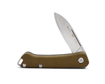 Buck Saunter 0250GRS-B OD Green Canvas Micarta & 154CM Stainless Steel Pocket Knife