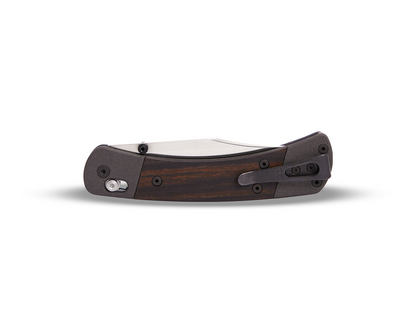 Buck 110 Crossbar Elite Folding Hunter 0110BRS19-B Macassar Ebony DymaLux & Magnacut Stainless Pocket Knife 0110BRS18