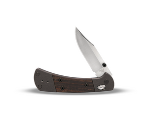 Buck 112 Crossbar Elite Lockback 0112BRS18-B Macassar Ebony DymaLux & Magnacut Stainless Pocket Knife