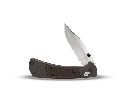 Buck 112 Crossbar Elite Lockback 0112BRS18-B Macassar Ebony DymaLux & Magnacut Stainless Pocket Knife