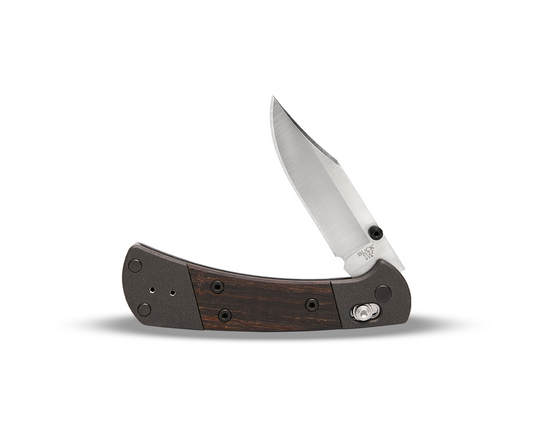 Buck 112 Crossbar Elite Lockback 0112BRS18-B Macassar Ebony DymaLux & Magnacut Stainless Pocket Knife