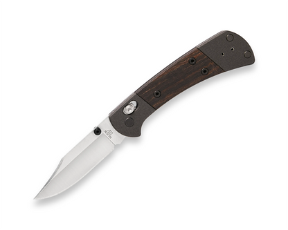 Buck 112 Crossbar Elite Lockback 0112BRS18-B Macassar Ebony DymaLux & Magnacut Stainless Pocket Knife