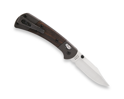 Buck 112 Crossbar Elite Lockback 0112BRS18-B Macassar Ebony DymaLux & Magnacut Stainless Pocket Knife