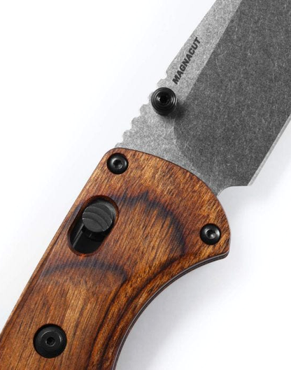 Benchmade, Inc.™ SlipRidge Folder 15090 Dark Brown Stabilized Wood CPM-MagnaCut Stainless Steel Pocket Knife