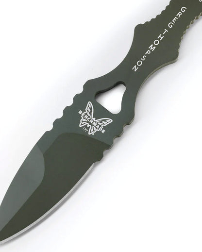 Benchmade, Inc.™ Mini SOCP Fixed Blade Dagger 177GN OD Green Powdercoat 440C Stainless Steel 440C Stainless Steel Knife