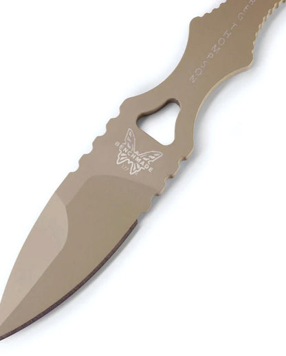 Benchmade, Inc.™ Mini SOCP Fixed Blade Dagger 177SN Sand Tan Powdercoat 440C Stainless Steel 440C Stainless Steel Knife