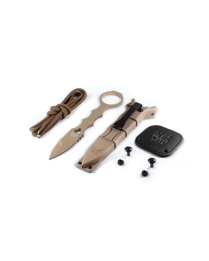 Benchmade, Inc.™ Mini SOCP Fixed Blade Dagger 177SN Sand Tan Powdercoat 440C Stainless Steel 440C Stainless Steel Knife