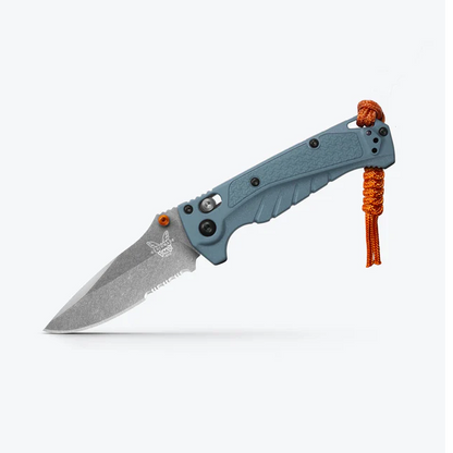 Benchmade, Inc.™ Mini Adira 18065S Depth Blue Grivory CPM-MagnaCut Stainless Steel Pocket Knife