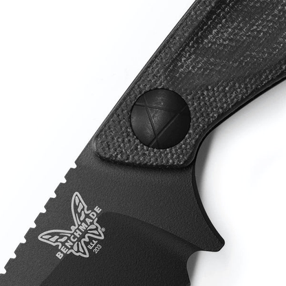 Benchmade, Inc.™ Dacian Fixed Blade 203BK-02 Black Canvas Micarta CPM-MagnaCut Stainless Steel Knife