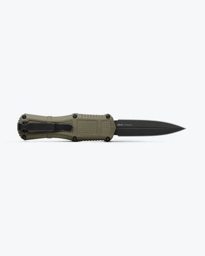 Benchmade, Inc.™ Mini Claymore OTF 3375GY-1 Ranger Green Grivory CPM-D2 Semi-Stainless Steel Pocket Knife