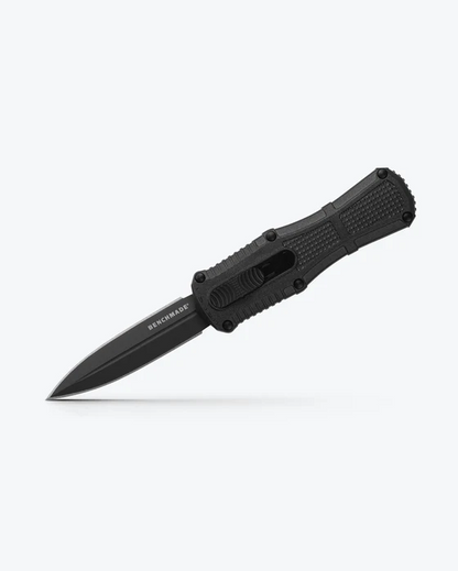 Benchmade, Inc.™ Mini Claymore OTF 3375GY Black Grivory CPM-D2 Semi-Stainless Steel Pocket Knife