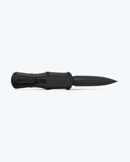 Benchmade, Inc.™ Mini Claymore OTF 3375GY Black Grivory CPM-D2 Semi-Stainless Steel Pocket Knife