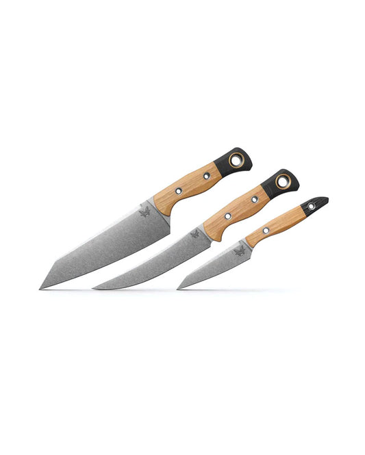 Benchmade, Inc.™ 3-Piece Kitchen Knife Set 4005-02 Maple Valley Richlite CPM-154 Stainless Steel
