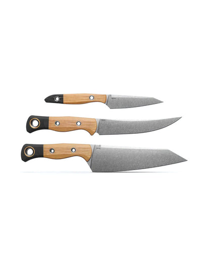 Benchmade, Inc.™ 3-Piece Kitchen Knife Set 4005-02 Maple Valley Richlite CPM-154 Stainless Steel
